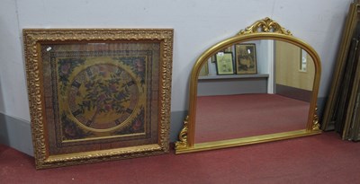 Lot 1407 - Late XX Century Gilt Overmantle, with scroll...