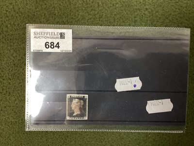 Lot 684 - Stamps; a very fine used 1840 pennyblack 'JH'...