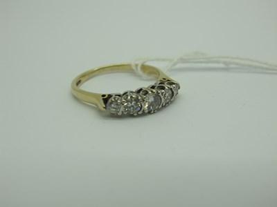 Lot 267 - A Modern 9ct Gold Five Stone Dress Ring,...