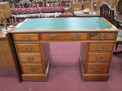 Lot 1481 - Early XX Century Walnut Pedestal Desk, with a...