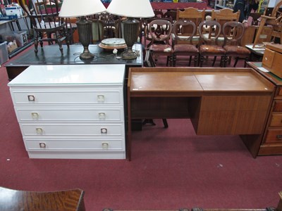 Lot 1479 - Teak Ladies' Dressing Table, with hinged tops,...