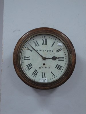 Lot 1458 - A mahogany cased circular wall clock, Pearce...