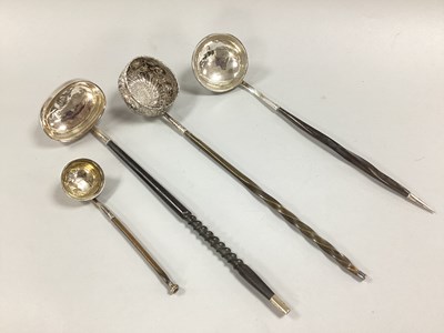 Lot 101 - A Hallmarked Silver Toddy Ladle, Sheffield...