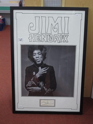 Lot 466 - Jimi Hendrix Signature, signed in pencil, with...