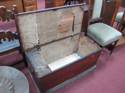 Lot 1468 - XIX Century Pine Blanket Box, 94cm wide.