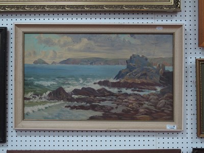 Lot 1442 - English School. 'St Agnes, Cornwall', oil on...