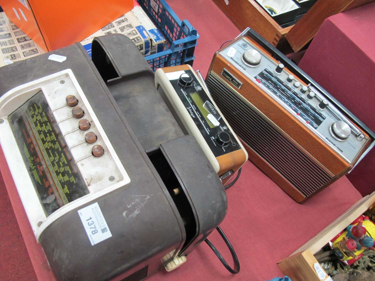 Lot 1378 - Brown Bakelite Bush Radio, 62/16976. Two...