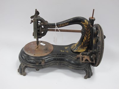 Lot 1398 - XIX Century Sewing Machine, with swan neck...