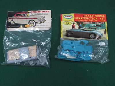 Lot 593 - Two Bagged Plastic Model Car Kits comprising...