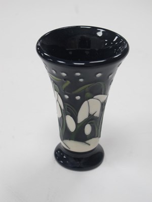 Lot 1263 - Moorcroft Small Trumpet Shaped Vase 'Winter...