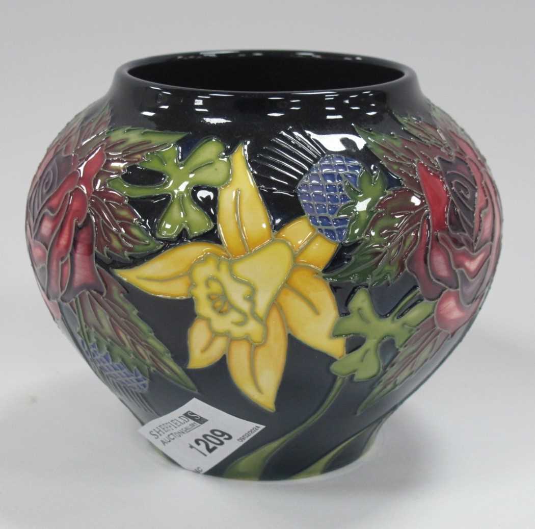 Lot 1209 Moorcroft Vase 'Diamond Jubilee' Pattern,