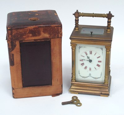 Lot 1454 - An Early XX Century Repeater Carriage Clock,...