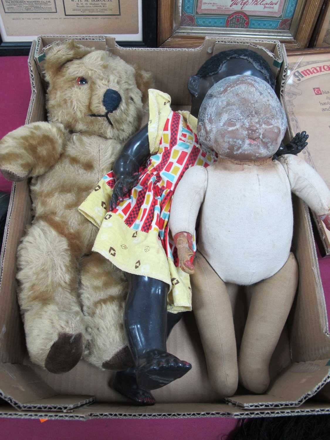 Lot 1307 - A Pedigree black doll together with another...