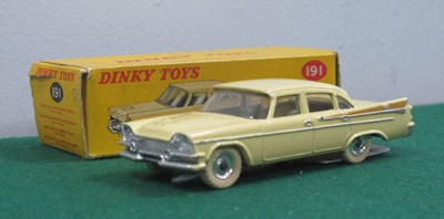 Lot 652 - Original Dinky 191 Dodge Royal Sedan, yellow...