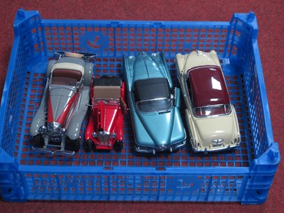 Lot 414 - Four Diecast Model Cars by Franklin Mint,...