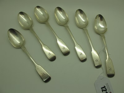 Lot 121 - A Set of Six Hallmarked Silver Fiddle Pattern...