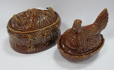 Lot 1192 - Portmeirion brown pottery game dish and a...