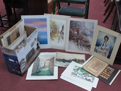 Lot 1456 - Frameless Watercolours, including John...