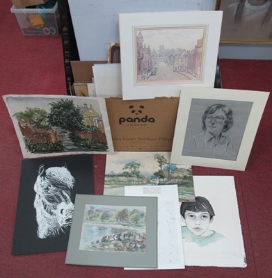 Lot 1438 - Frameless Watercolours, including Tony...