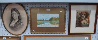 Lot 1426 - George Oyston (1860-1937) Country Side Lake...