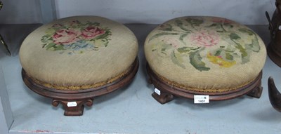 Lot 1401 - Pair of XIX Century Mahogany Circular...