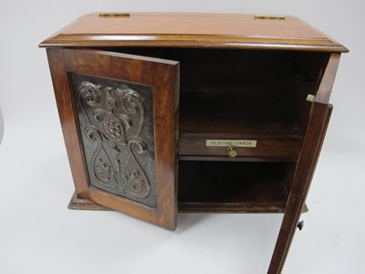 Lot 1298 - Early XX Century Oak Smokers Cabinet with a...