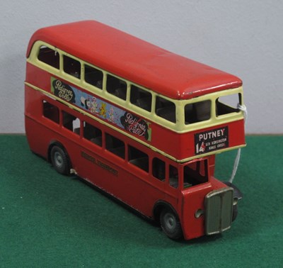 Lot 644 - Post War Minic London transport red double...