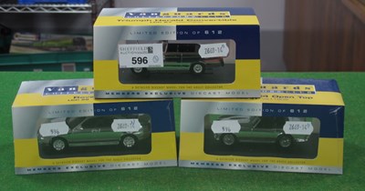 Lot 596 - Three Vanguards Collectors Club 1:43rd Scale...