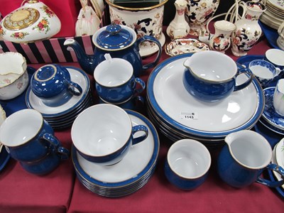Lot 1143 - Denby blue speckled stoneware table pottery of...