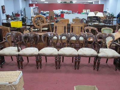 Lot 1509 - Set of six XIX Century style dining chairs,...