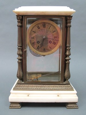 Lot 1458 - A Late XIX Century Mantle Clock, with gilt...