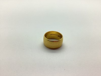 Lot 226 - A 22ct Gold Wide Wedding Band, (approx finger...