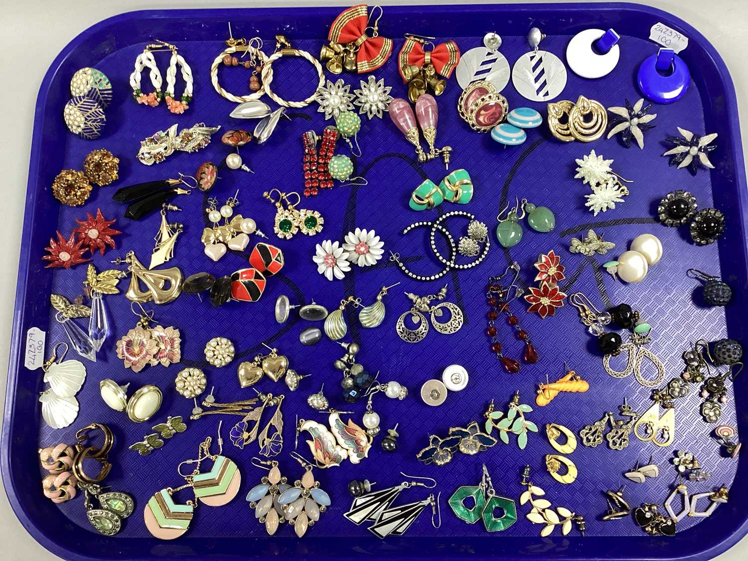 Lot 38 - A Collection of Earrings, to include enamel...