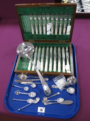 Lot 73 - A Part Set of Mother of Pearl Handled Fruit...