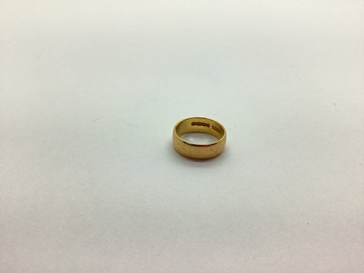 Lot 233 - A 22ct Gold Plain Wedding Band, (finger size...