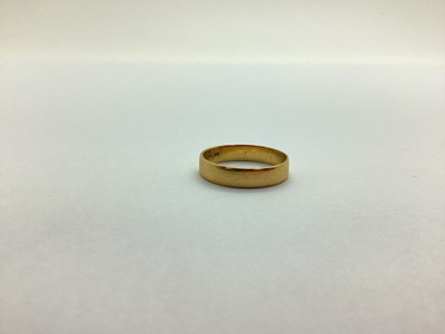 Lot 232 - A 22ct Gold (916) Plain Wedding Band, (finger...