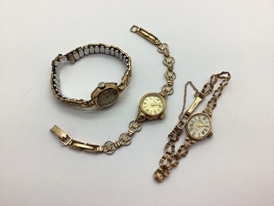 Lot 105 - Everite; A 9ct Gold Cased Ladies Wristwatch,...