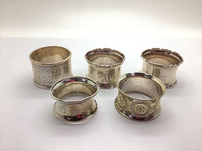 Lot 83 - A Pair of Hallmarked Silver Napkin Rings,...