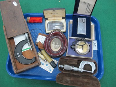 Lot 1408 - Two Moore & Wright boxed Micrometers, two...