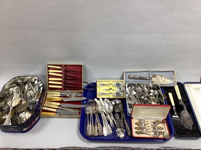 Lot 43 - Assorted Plated and Other Cutlery, including...