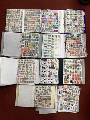 Lot 456 - World stamps haphazardly mounted in eleven...