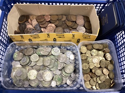 Lot 316 - Large Collection Of GB Coins, including brass...