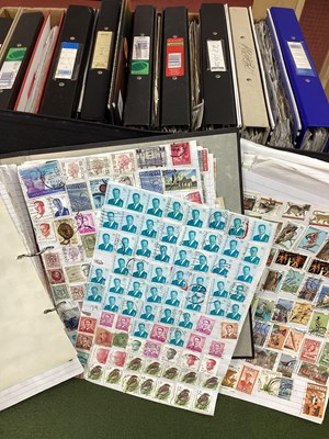 Lot 330 - World stamps haphazardly mounted in nineteen...