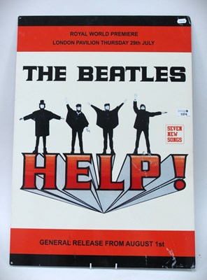 Lot 1374 - The Beatles wall sign, The Beatles "Help",...