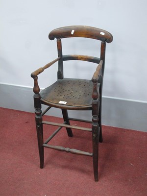 Lot 1551 - XIX Century Ash Child's High Chair, with a...