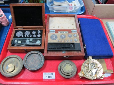 Lot 1406 - Oertling and Other Boxed Weights, portable...