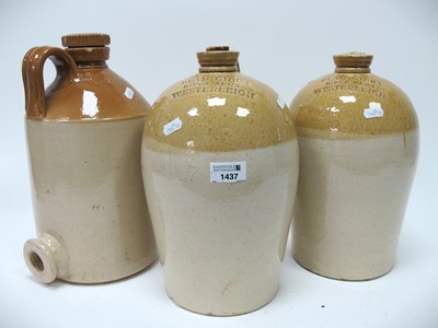 Lot 1437 - Price of Bristol Stoneware Flagons - 2 for...