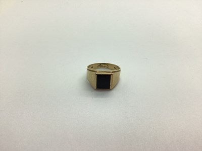 Lot 223 - A Signet Style Ring, with inset rectangular...