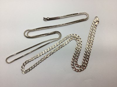 Lot 158 - A Curb Link Chain, stamped "925"; together...
