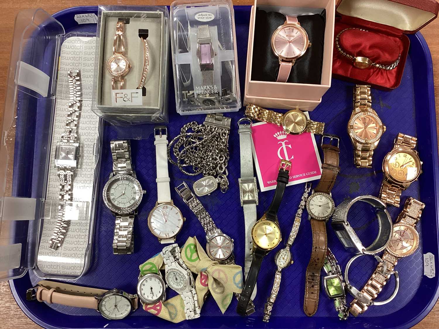 Lot 24 - An Assortment of Ladies Modern Wristwatches,...